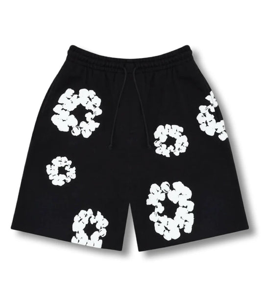 "Flower" Shorts Black